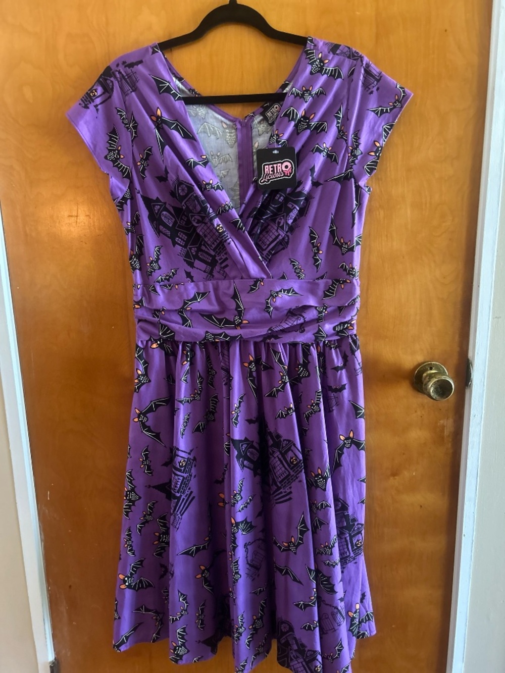 Retrolicious Greta Style Bats and Haunted House Dress L
